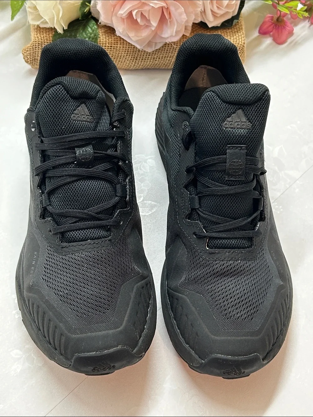adidas Black Mesh Athletic Trainers
